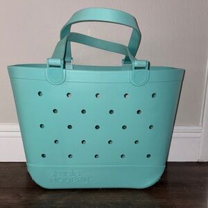 Simple Modern Large Aqua Tote Bag